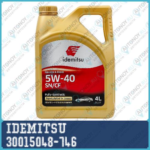 Моторное масло IDEMITSU F-S SN/CF 5W-40 4л (30015046746) 30015048-746