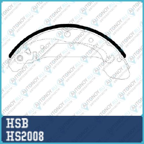 Колодки тормозные барабанные DAEWOO: REZZO 00- _ CHEVROLET: TACUMA 00-  HS2008