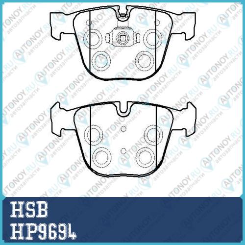 Колодки тормозные дисковые BMW: E60 E61 E63 E64 HP9694