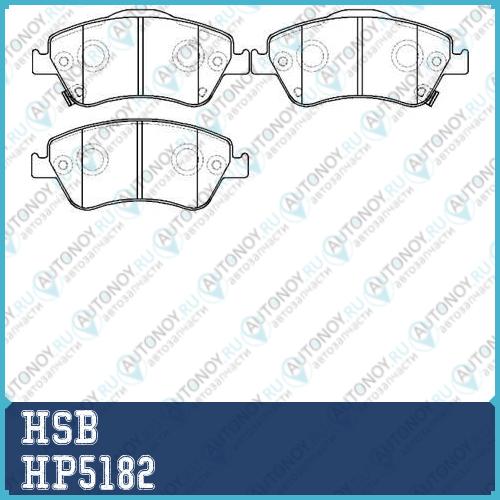 Колодки тормозные дисковые TOYOTA: COROLLA 2009 AF HP5182