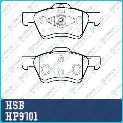 Колодки тормозные дисковые MERCURY: Mariner MAZDA: Tribute FORD: Escape  HP9701