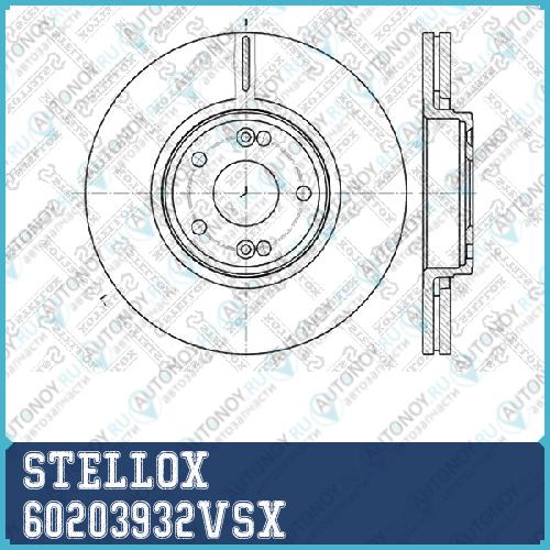 6020-3932V-SX Тормозной диск передний 16wheel Renault Laguna 1.6-2.01.9-2.2dCi 01> 60203932VSX