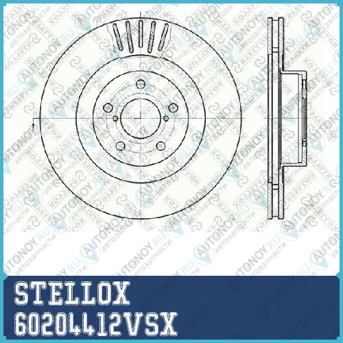 6020-4412V-SX Тормозной диск передний Subaru Impreza 2.0 00> 60204412VSX