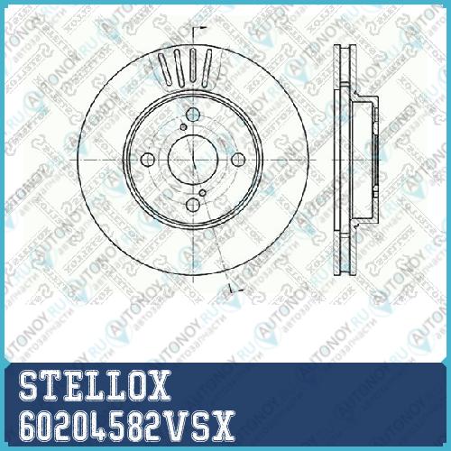6020-4582V-SX Тормозной диск передний Toyota Corolla 1.4-1.8 01> 60204582VSX