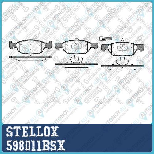 598 011B-SX =587 11колодки дисковые п.Fiat Brava/Punto/Marea 1.6i-1.9TD 96>Lancia Delta 1.9TD 95>
