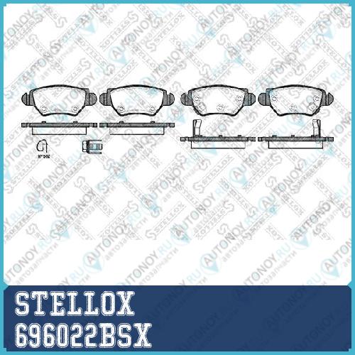 696 022B-SX =685 22 колодки дисковые з. Opel Astra 1.8i-2.0DTi 98-01/Zafira 1.8i-2.0DTi 00-01