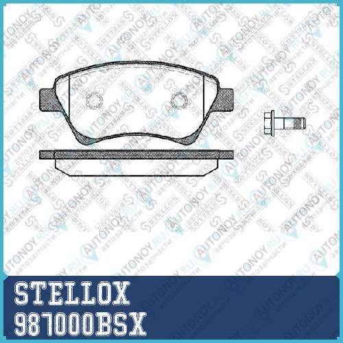 987 000B-SX =976 00 колодки дисковые п. Renault Megane II 1.6-2.0/1.5DCi/1.9DCi 02> 987000BSX
