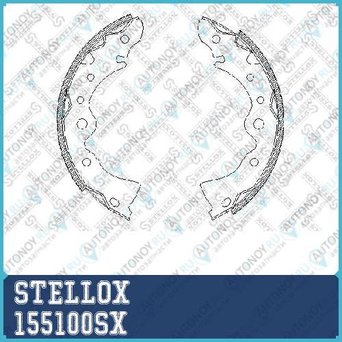 155 100-SX =4144.00=465SBS=K1167-01 колодки барабанные Nissan Bluebird 2.0D 84-90 155100SX