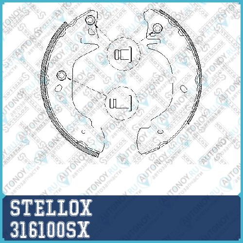 316 100-SX =4305.00=541SBS=361560B=FSB332 колодки барабанные Ford Transit 80-120 91-00 316100SX