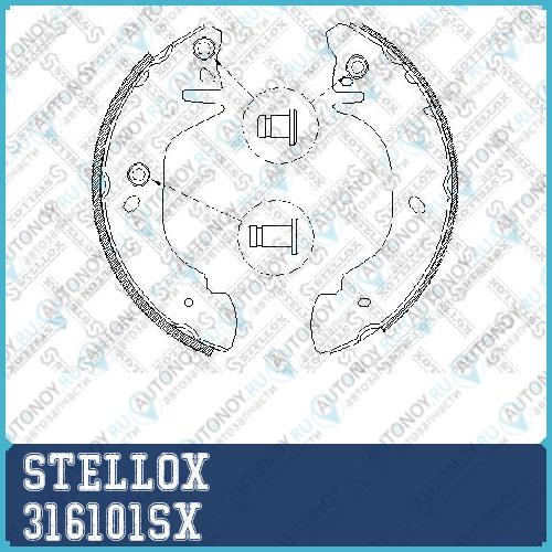 316 101-SX =4305.01=570SBS=FSB542 колодки барабанные Ford Transit 80-120 диск 14 94-00 316101SX