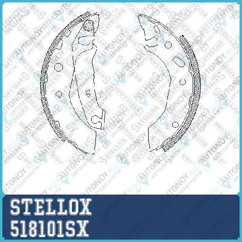 518 101-SX =4507.01=586SBS=FSB543 колодки барабанные Ford Escort 1.4i 95-96Fiesta 96-01 518101SX