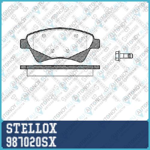 987 020-SX =976 20 колодки дисковые п. Renault Megane 1.6i/1.5DCi 03>