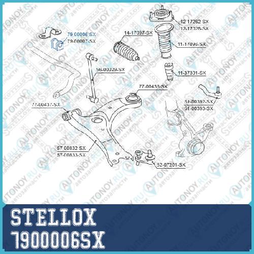 Втулки подвески™STELLOX 7900006SX