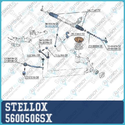 тяга стабилизатора переднего правая  5600506SX