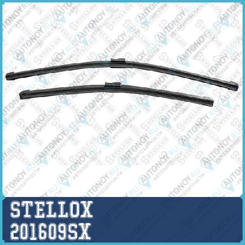 201 609-SX щетки плоск. к-т 60024+45018Side pin_ VW CaddyTouran 03> 201609SX