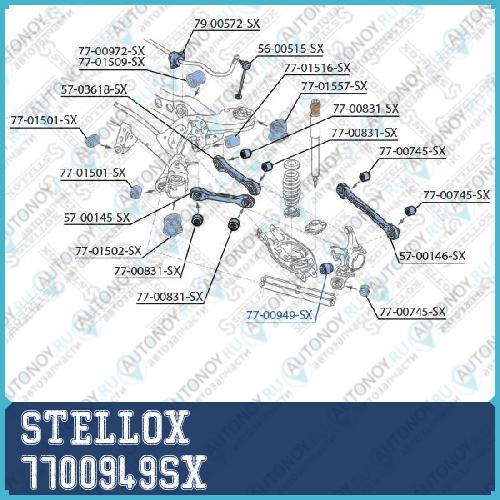77-00949-SX_сайлентблок рычага плав.!\ BMW E87/E90 04>