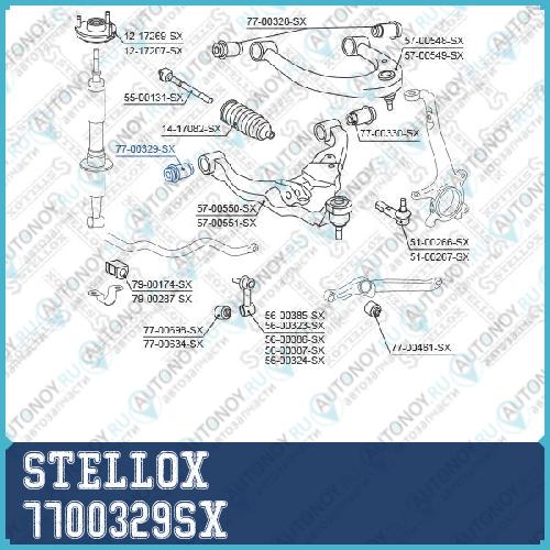 77-00329-SX_сайлентблок передн. рычага пер.подв.нижн._Toyota Land Cruiser 200 07> 7700329SX