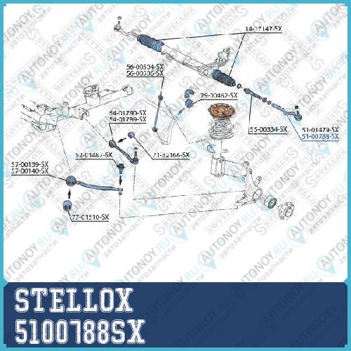 51-00788-SX  наконечник рулевой  BMW X5 all 03>