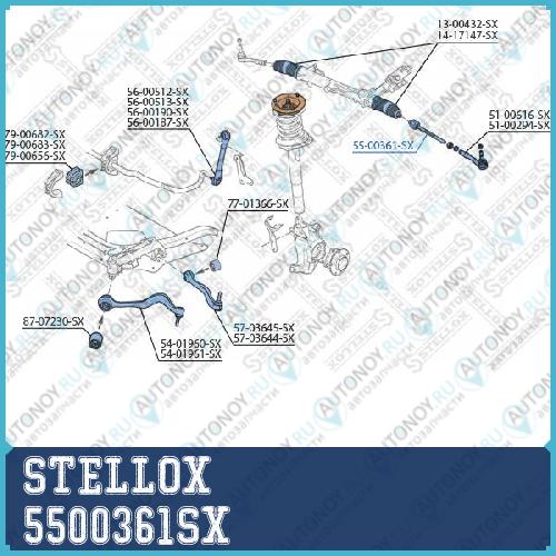 55-00361-SX  тяга рулевая  BMW E60/E61 all 03>