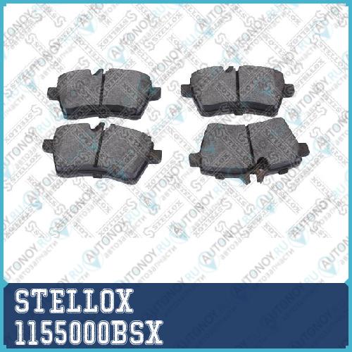 1155 000B-SX_колодки дисковые передние с антискр. пл._ MB A-class W169 1.5-1.8CDi 04> 1155000BSX