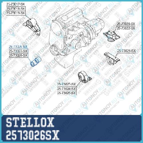 25-73026-SX_подушка ДВС нижняя правая  VIN: <57703 2573026SX