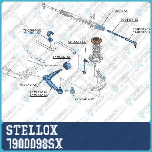 79-00098-SX_втулка стабилизатора переднего d24_ Opel Vectra all 02> 7900098SX