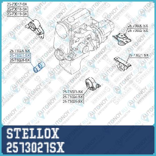 подушка ДВС нижняя правая  2573027SX