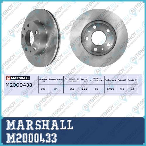 Тормозной диск передн. Citroen Jumper I II 94- Fiat Ducato II III 94- Peugeot Boxer I II 94- M2000433