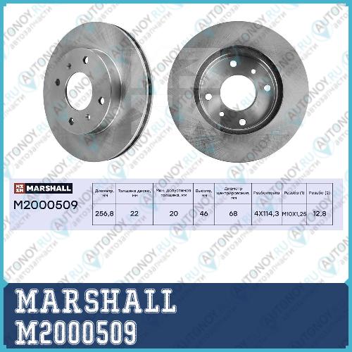 Тормозной диск Nissan Almera Classic (B10) 06- передн. M2000509