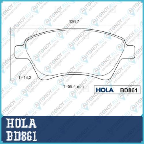 Тормозные колодки дисковые Bosсh передние Renault Megane II Kangoo (KC0/1) Scenic II Grand Scenic II BD861
