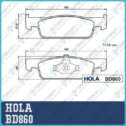 Тормозные колодки дисковые передние Renault Logan II Sandero/Stepway II Symbol II BD860
