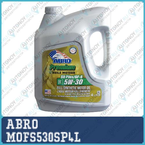 Масло моторное синтетическое (4L) ABRO PREMIUM FULL 5W30 MOFS530SP4L