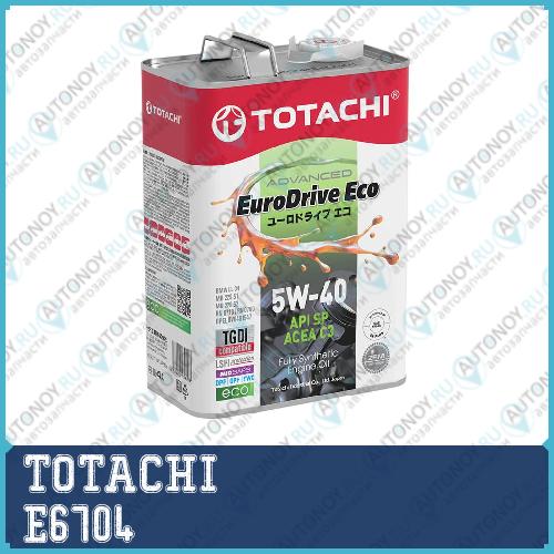 Синтетическое моторное масло TOTACHI EURODRIVE ECO Fully Synthetic 5W-40 API SP ACEA C3 4л