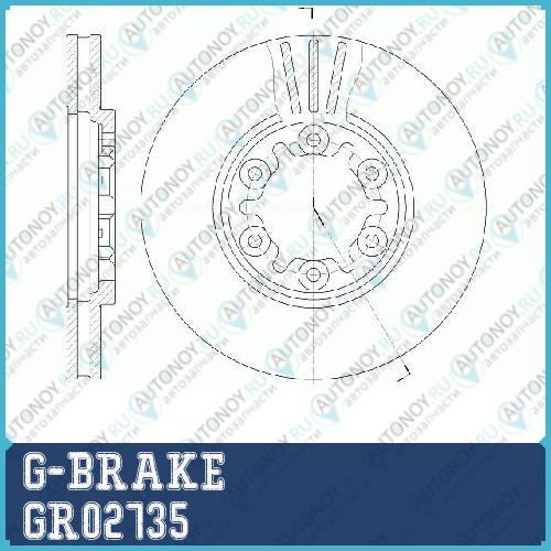 Диск тормозной G-brake  GR-02735 GR02735