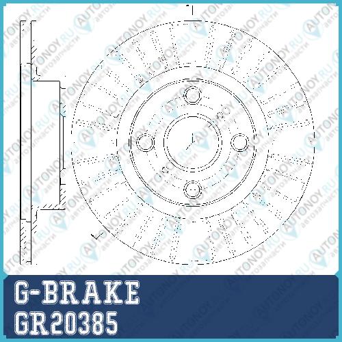 Диск тормозной G-brake  GR-20385 GR20385