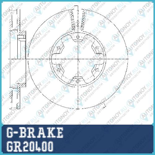 Диск тормозной G-brake  GR-20400 GR20400