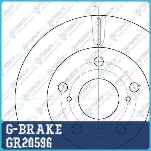 Диск тормозной G-brake  GR-20596 GR20596