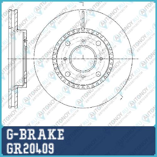 Диск тормозной GR-20409