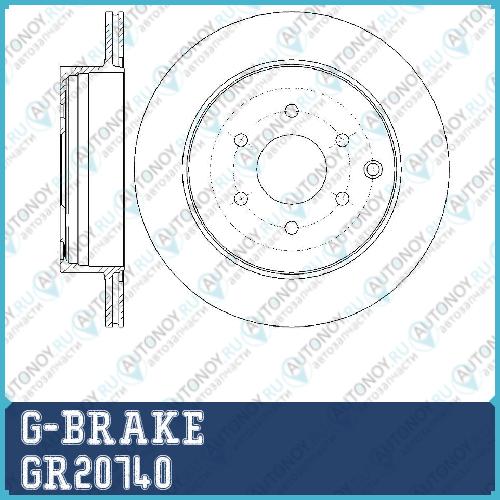 Диск тормозной G-brake  GR-20740 GR20740