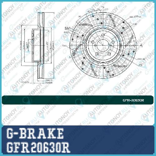 Диск тормозной перфорированный правый GFR20630R