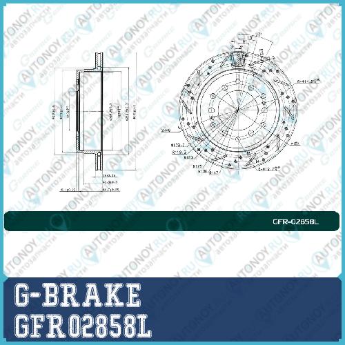 Диск тормозной перфорированный левый GFR-02858L