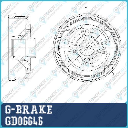 Барабан тормозной GD-06646