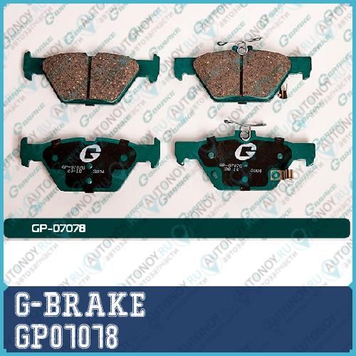 Колодки тормозные дисковые GP07078