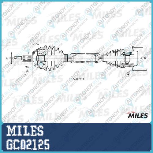 Привод в сборе правый Skoda FABIA/VW POLO 1.4-1.9TD 99- (GKN 304446) GC02125