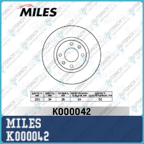Диск тормозной передний Citroen BERLINGO (+ESP)/C3/C4/C5/ Peugeot 207/307/308 (Trw DF4183) K000042