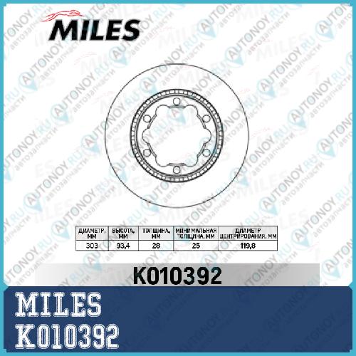 Диск тормозной задний Mercedes SPRINTER 06>/VW Crafter (3/3.5/5t) 06> (Trw DF4919S) K010392