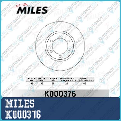 Диск тормозной передний Toyota Land CRUISER PRADO (J120) 2.7-4.0 02- (Trw DF4494) K000376