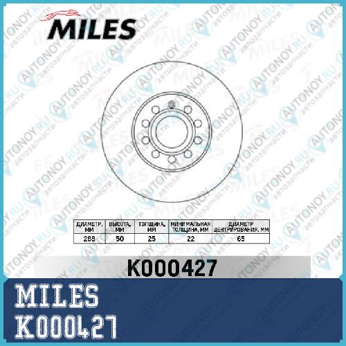 Диск тормозной передний Skoda Octavia (1Z_ 5E_) / VW G5/G6/G7/Caddy 04>/Touran 03>Audi A3 04> (Trw DF4295) K000427