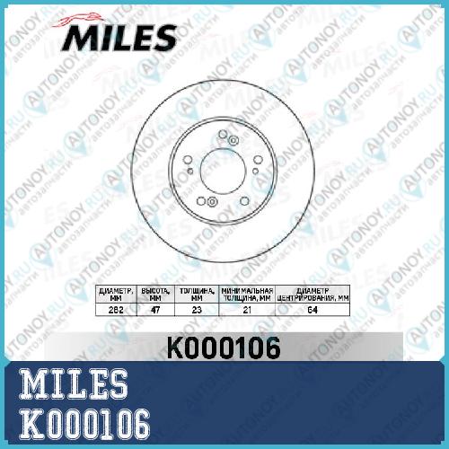 Диск тормозной передний Honda CIVIC 01-06/CR-V 2.0 02-06/STREAM R15 01- (Trw DF4486) K000106