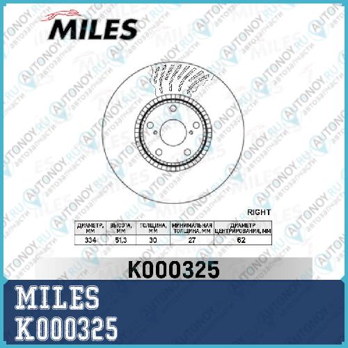 Диск тормозной передний правый LEXUS GS 300-460 05- (Trw DF4856S) K000325